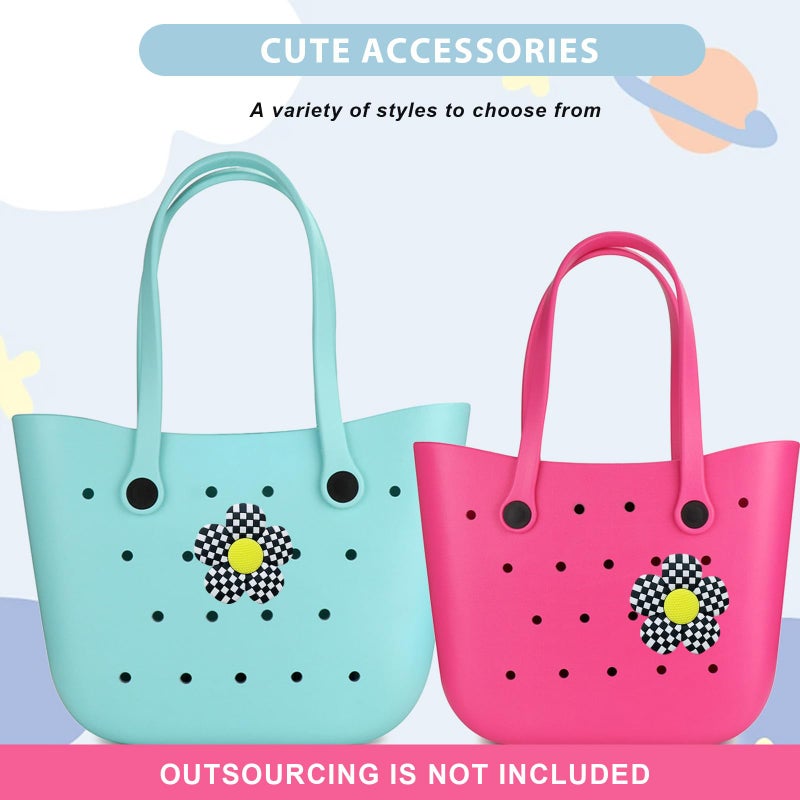 Lckaey Rubber Beach Bag Accessories-PVC Rubber decoration-for EVA Purse Bogg Inserts Y064Figure 32 - Image 2